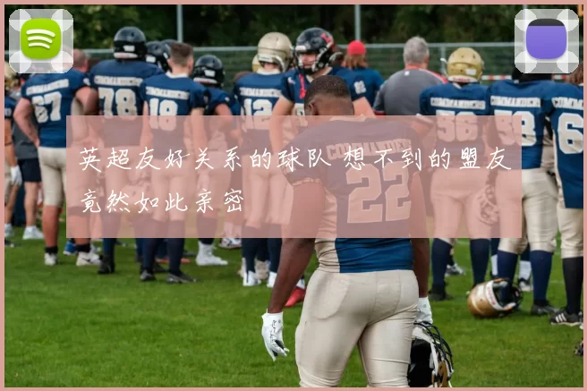 英超友好关系的球队 想不到的盟友竟然如此亲密